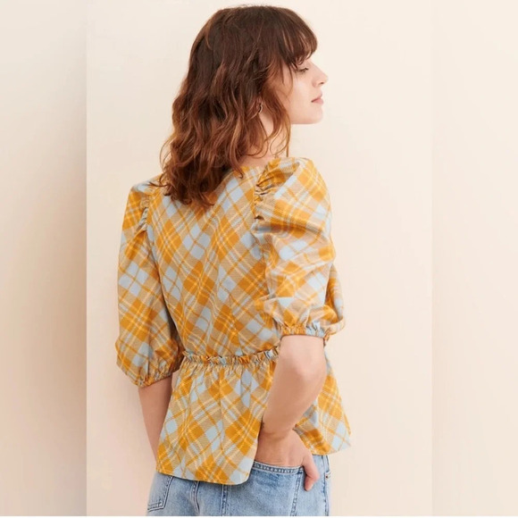 Anthro RAHI Puff Sleeve Blouse - Picture 4 of 8